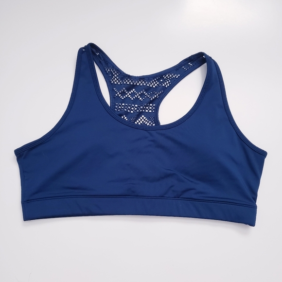 Zyia Active Blue Cutout Bomber Sports Bra - Picture 2 of 5
